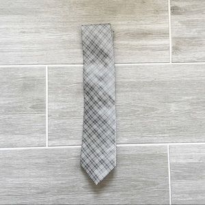 Authentic Burberry Silver Check Tie